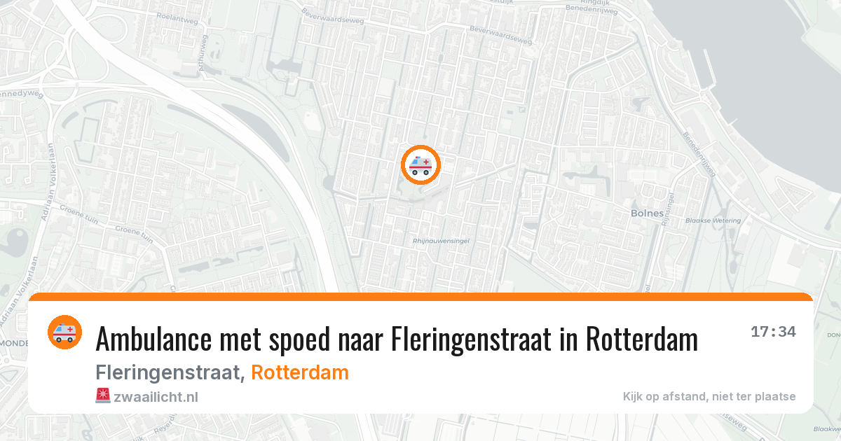 Ambulance met spoed naar Fleringenstraat in Rotterdam — 12 mei 2026