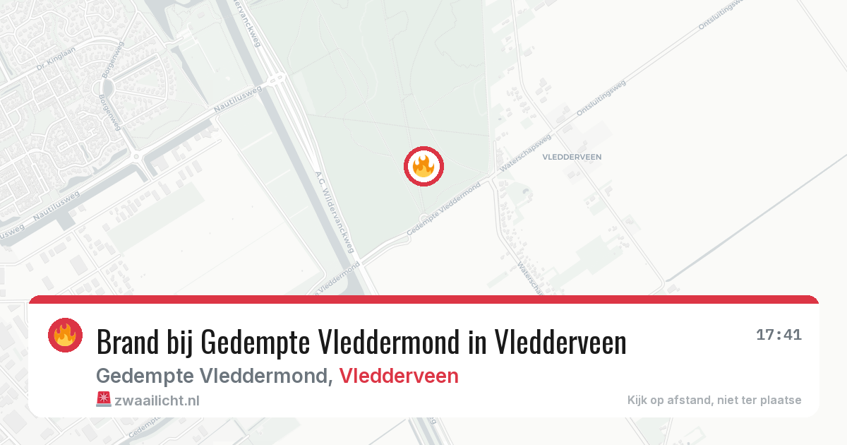 Brand bij Gedempte Vleddermond in Vledderveen — 25 jul 2026