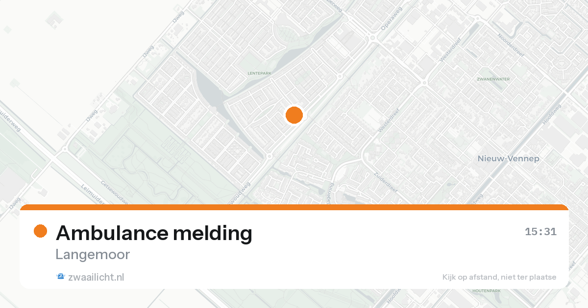 Ambulance melding — 31 mei 2026
