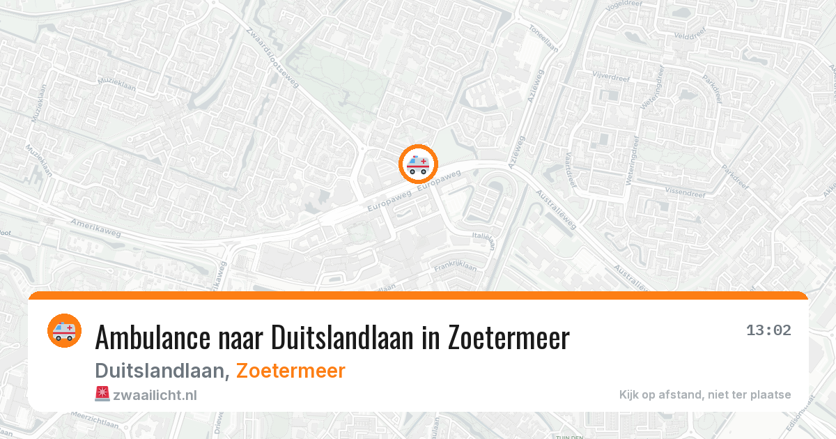 Ambulance naar Duitslandlaan in Zoetermeer — 31 jul 2026