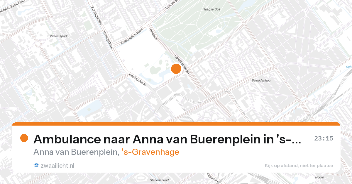 Ambulance naar Anna van Buerenplein in 's-Gravenhage — 27 aug 2026
