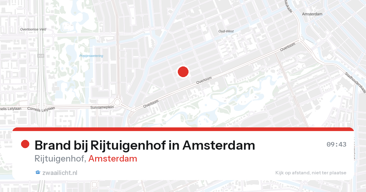 Brand bij Rijtuigenhof in Amsterdam — 26 aug 2026
