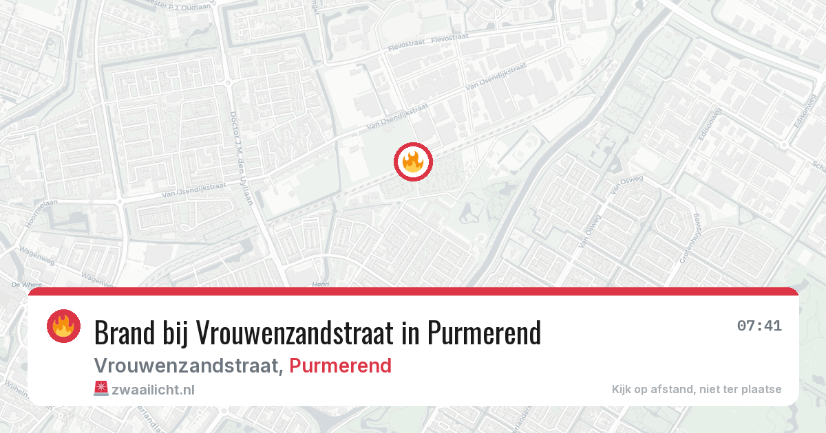 Brand bij Vrouwenzandstraat in Purmerend — 15 jul 2026