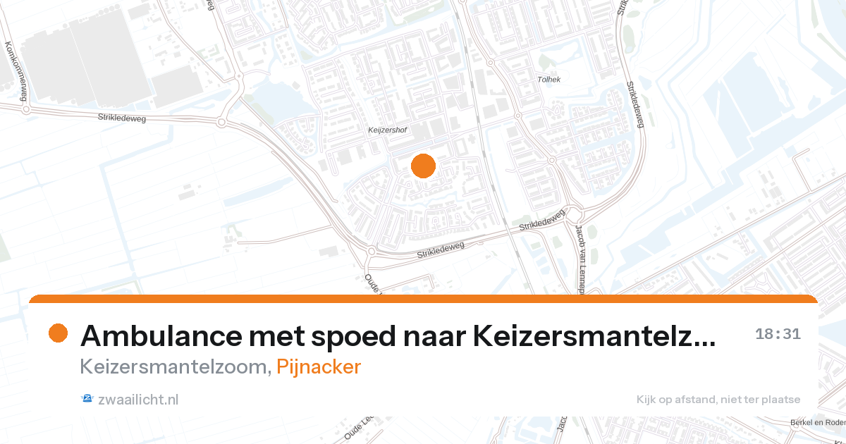 Ambulance met spoed naar Keizersmantelzoom in Pijnacker — 30 apr 2026
