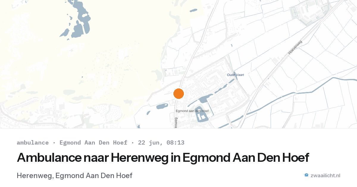 Ambulance naar Herenweg in Egmond Aan Den Hoef — 22 jun 2026