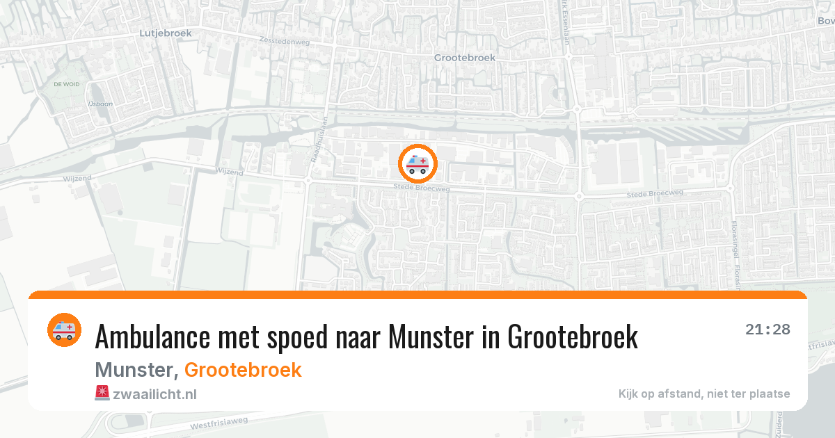 Ambulance met spoed naar Munster in Grootebroek — 11 feb 2026