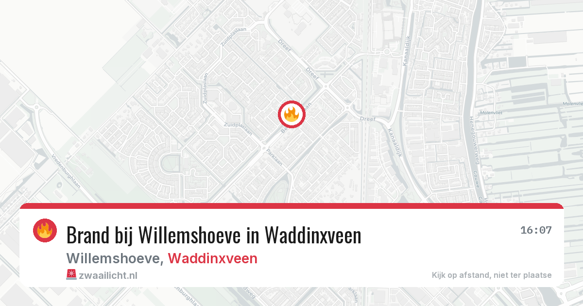 Brand bij Willemshoeve in Waddinxveen — 4 jun 2026