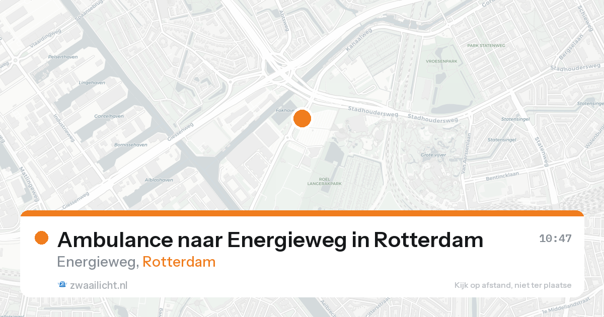 Ambulance naar Energieweg in Rotterdam — 18 aug 2026