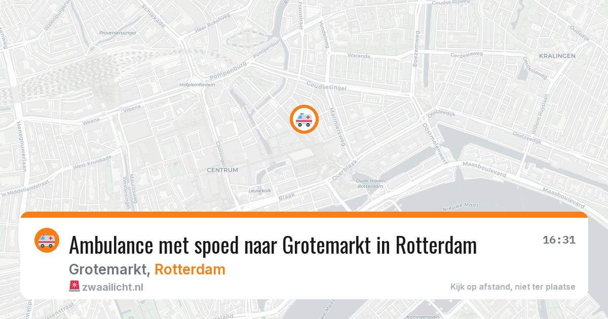 Ambulance met spoed naar Grotemarkt in Rotterdam — 18 mrt 2026