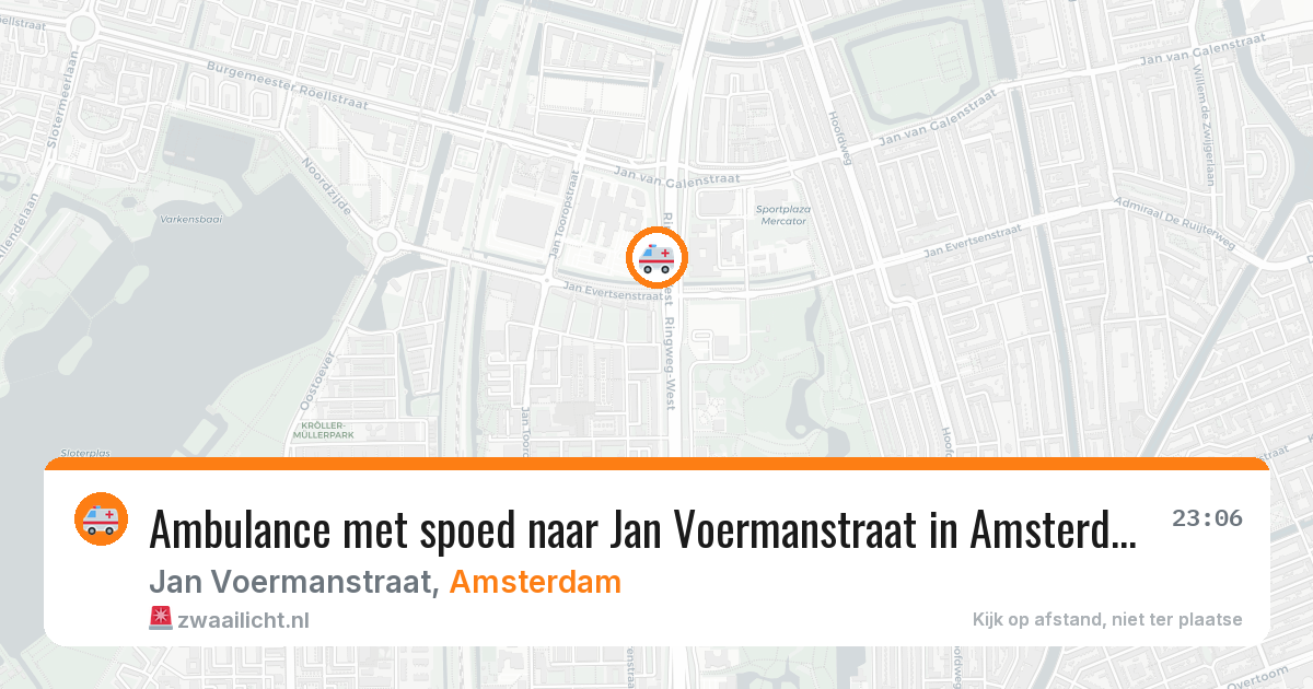 Ambulance met spoed naar Jan Voermanstraat in Amsterdam — 26 jun 2026