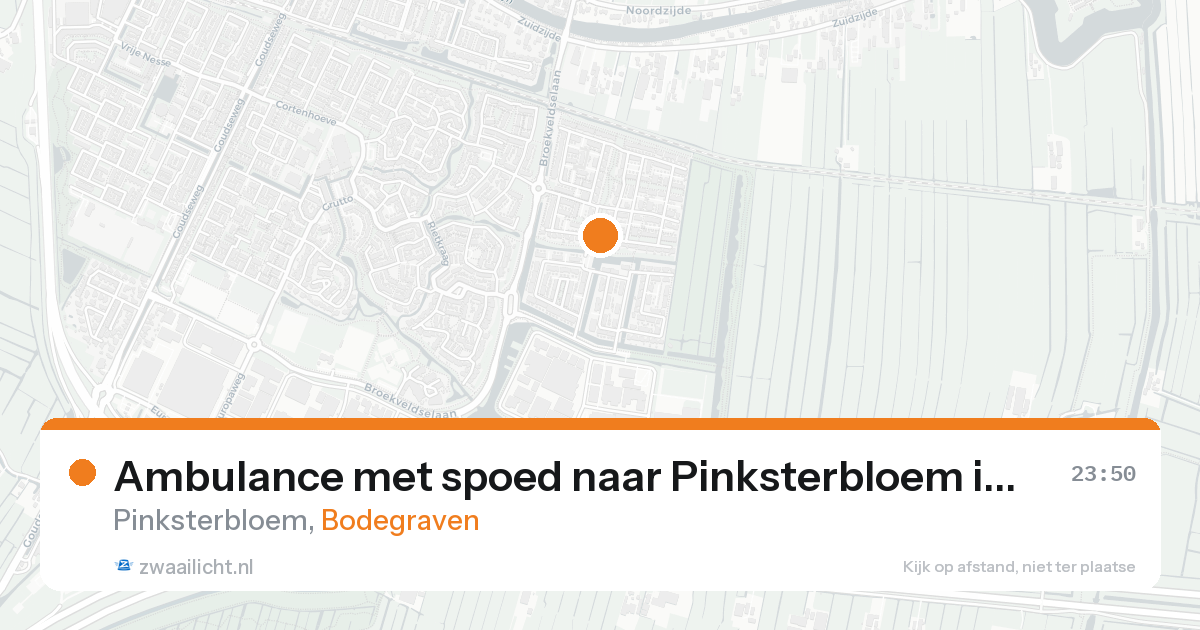 Ambulance met spoed naar Pinksterbloem in Bodegraven — 7 aug 2026