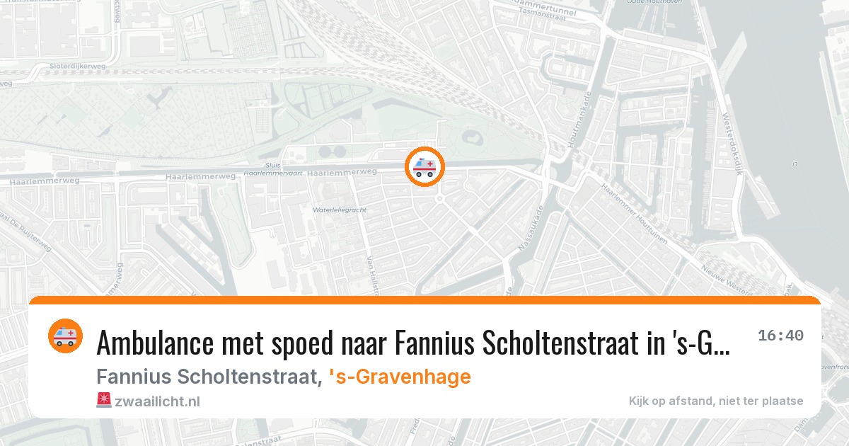 Ambulance met spoed naar Fannius Scholtenstraat in 's-Gravenhage — 21 mrt 2026