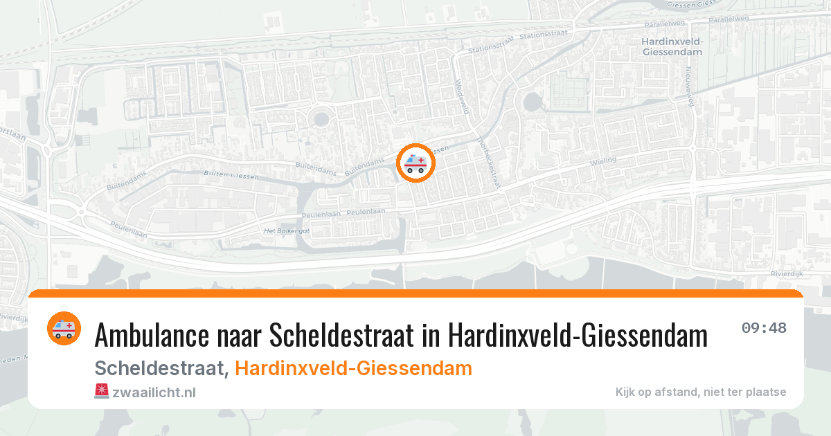 Ambulance naar Scheldestraat in Hardinxveld-Giessendam — 11 aug 2026
