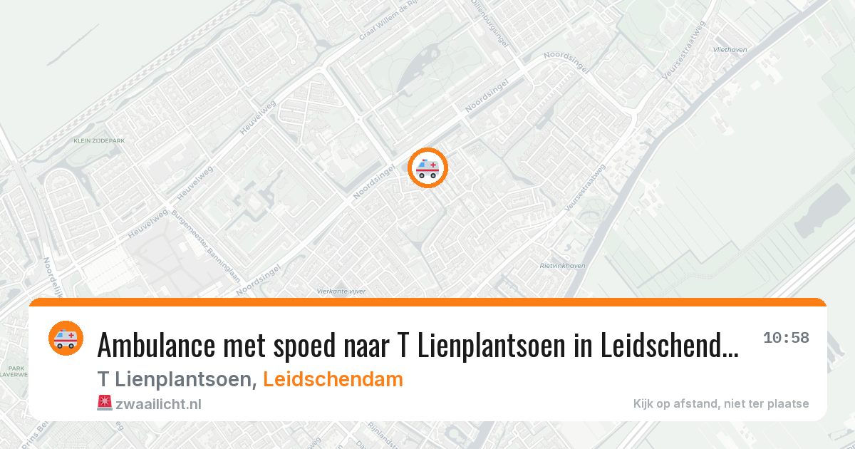 Ambulance met spoed naar T Lienplantsoen in Leidschendam — 14 jul 2026