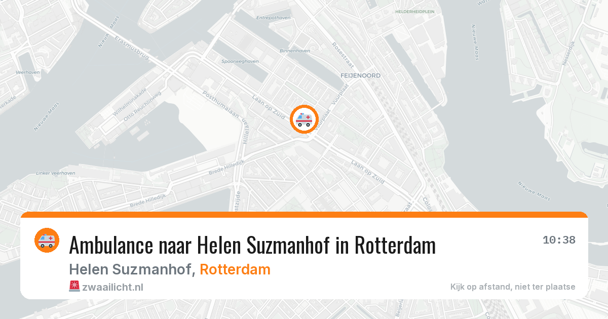 Ambulance naar Helen Suzmanhof in Rotterdam — 17 mei 2026