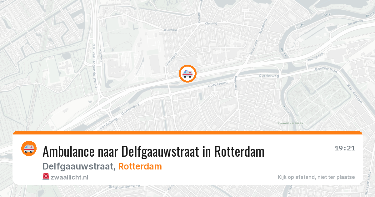 Ambulance naar Delfgaauwstraat in Rotterdam — 9 apr 2026