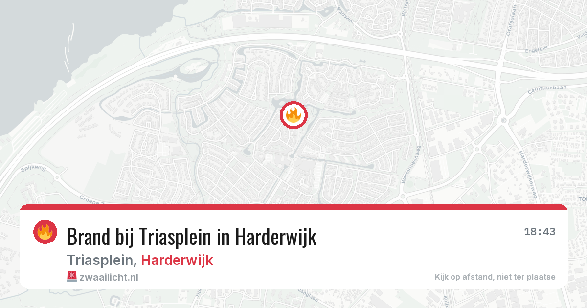 Brand bij Triasplein in Harderwijk — 27 jun 2026