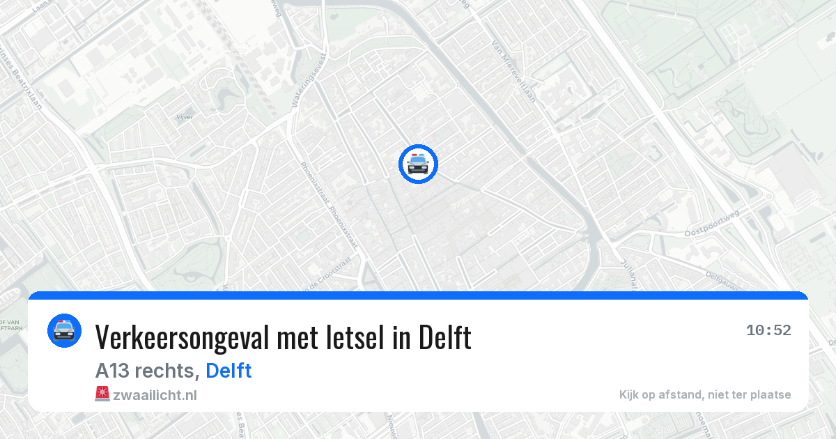 Verkeersongeval met letsel in Delft — 23 mei 2026