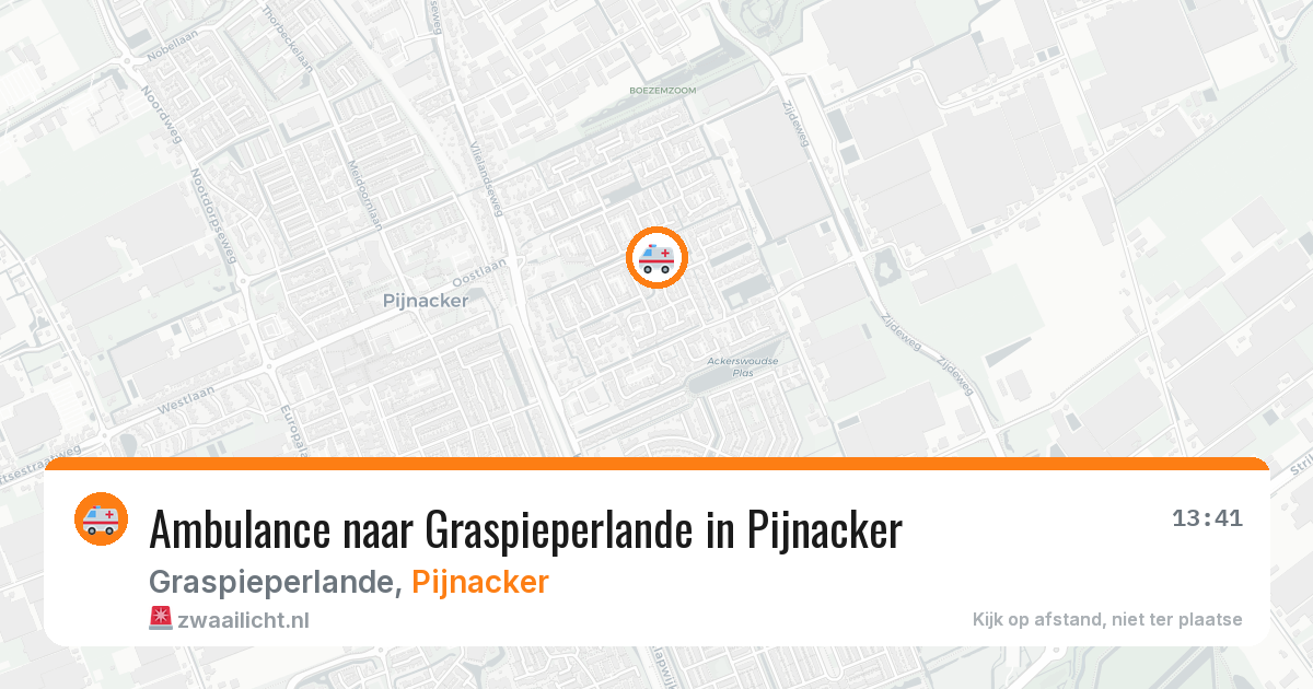 Ambulance naar Graspieperlande in Pijnacker — 2 aug 2026