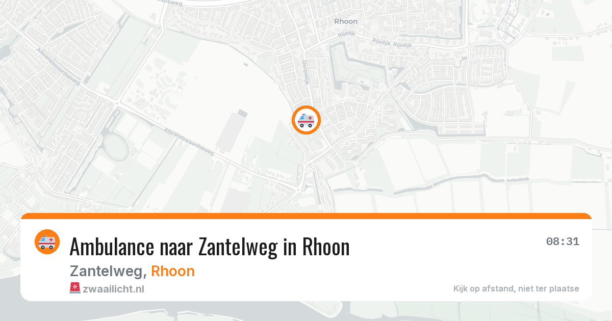 Ambulance naar Zantelweg in Rhoon — 23 jan 2026