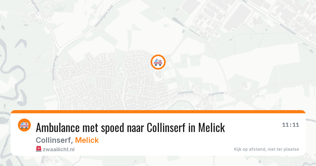 Ambulance met spoed naar Collinserf in Melick — 7 jun 2026