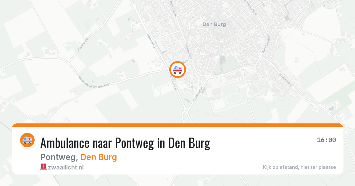 Ambulance naar Pontweg in Den Burg — 13 aug 2026