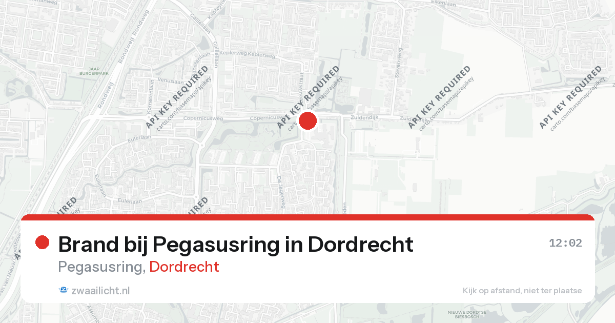 Brand bij Pegasusring in Dordrecht — 26 aug 2026