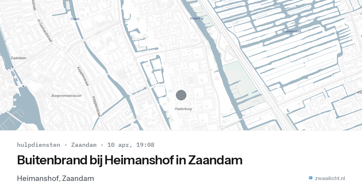 Buitenbrand bij Heimanshof in Zaandam — 10 apr 2026