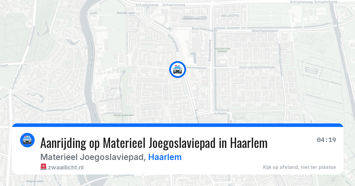 Aanrijding op Materieel Joegoslaviepad in Haarlem — 12 apr 2026