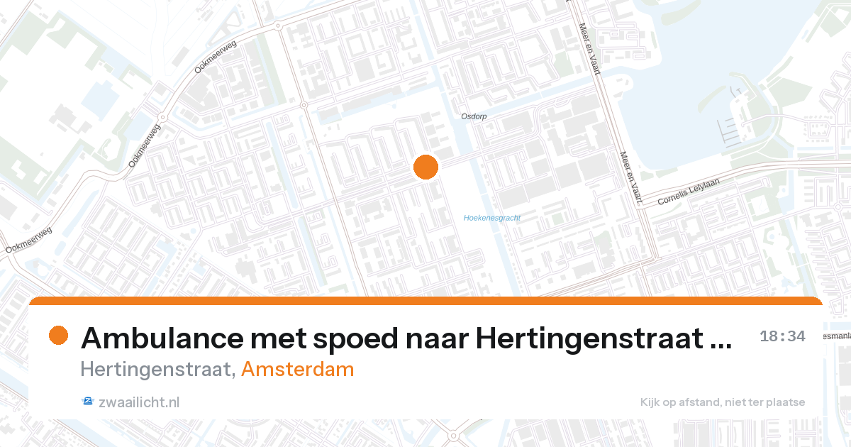Ambulance met spoed naar Hertingenstraat in Amsterdam — 28 aug 2026
