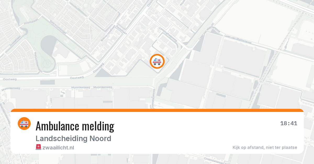 Ambulance melding — 18 apr 2026