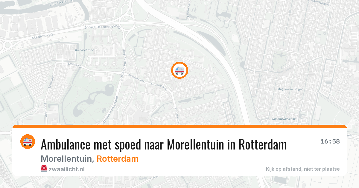 Ambulance met spoed naar Morellentuin in Rotterdam — 2 jun 2026