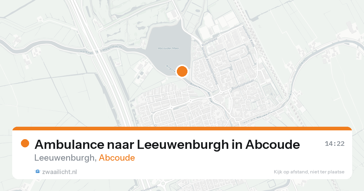Ambulance naar Leeuwenburgh in Abcoude — 25 aug 2026