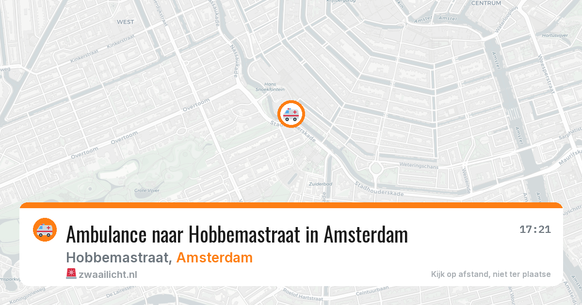 Ambulance naar Hobbemastraat in Amsterdam — 10 aug 2026