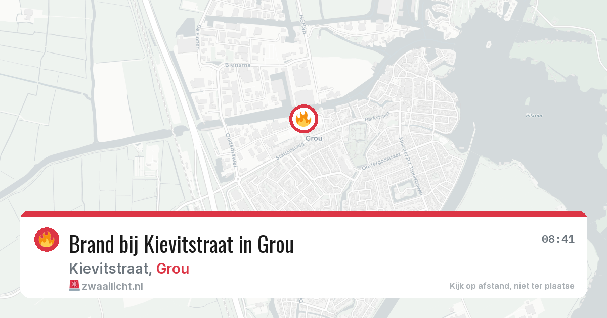 Brand bij Kievitstraat in Grou — 19 jun 2026