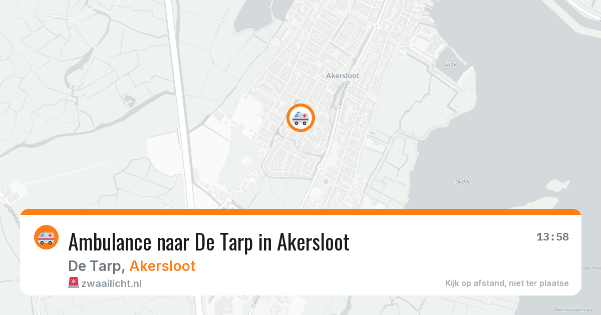 Ambulance naar De Tarp in Akersloot — 5 jul 2026