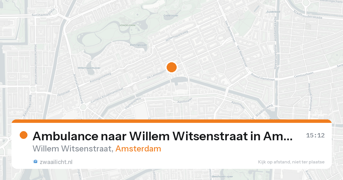 Ambulance naar Willem Witsenstraat in Amsterdam — 28 mei 2026