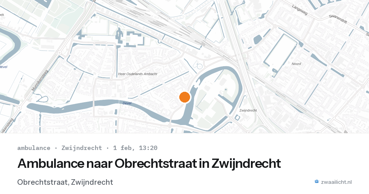 Ambulance naar Obrechtstraat in Zwijndrecht — 1 feb 2026