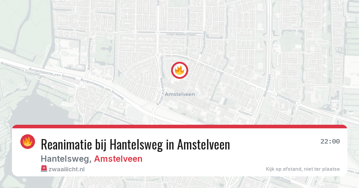 Reanimatie bij Hantelsweg in Amstelveen — 1 jul 2026