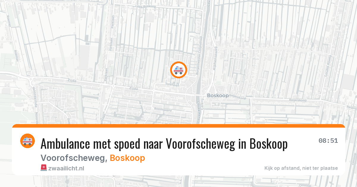Ambulance met spoed naar Voorofscheweg in Boskoop — 25 jun 2026