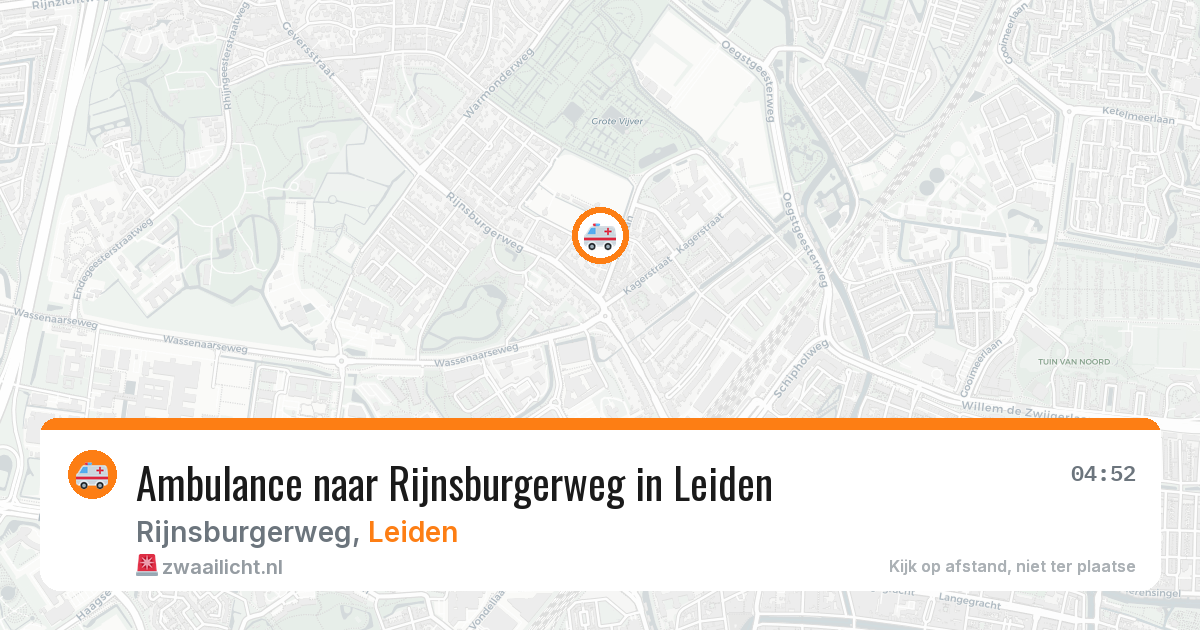 Ambulance naar Rijnsburgerweg in Leiden — 12 aug 2026