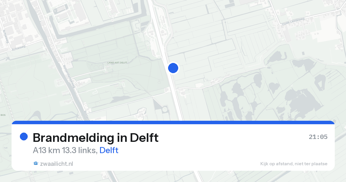 Brandmelding in Delft — 20 aug 2026