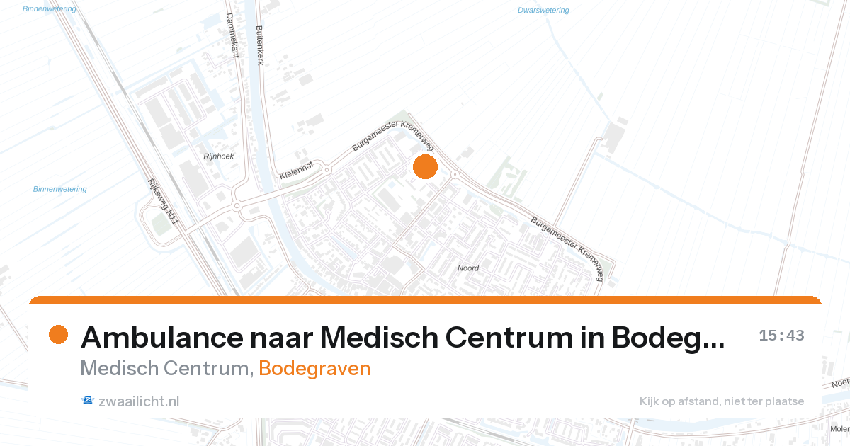 Ambulance naar Medisch Centrum in Bodegraven — 27 feb 2026