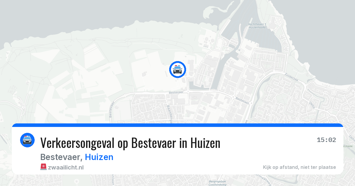 Verkeersongeval op Bestevaer in Huizen — 24 jan 2026