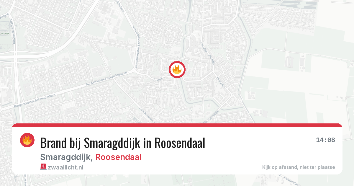 Brand bij Smaragddijk in Roosendaal — 30 mrt 2026