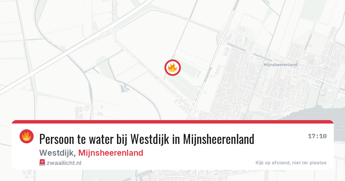 Persoon te water bij Westdijk in Mijnsheerenland — 28 jun 2026
