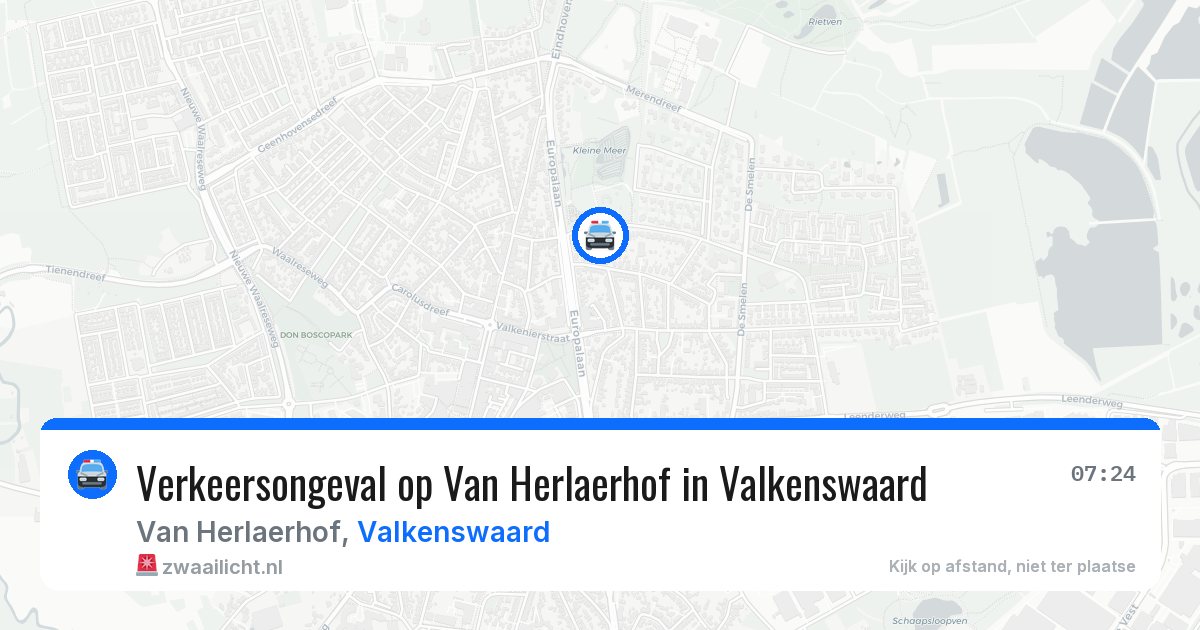Verkeersongeval op Van Herlaerhof in Valkenswaard — 29 mei 2026