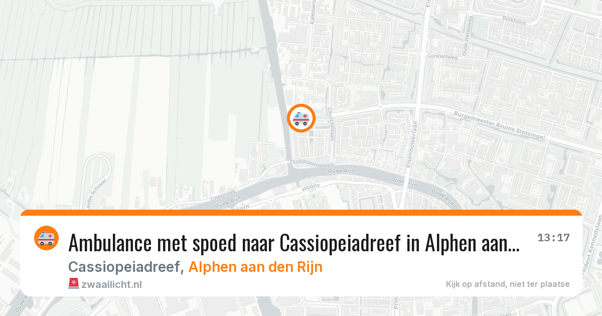 Ambulance met spoed naar Cassiopeiadreef in Alphen aan den Rijn — 12 feb 2026