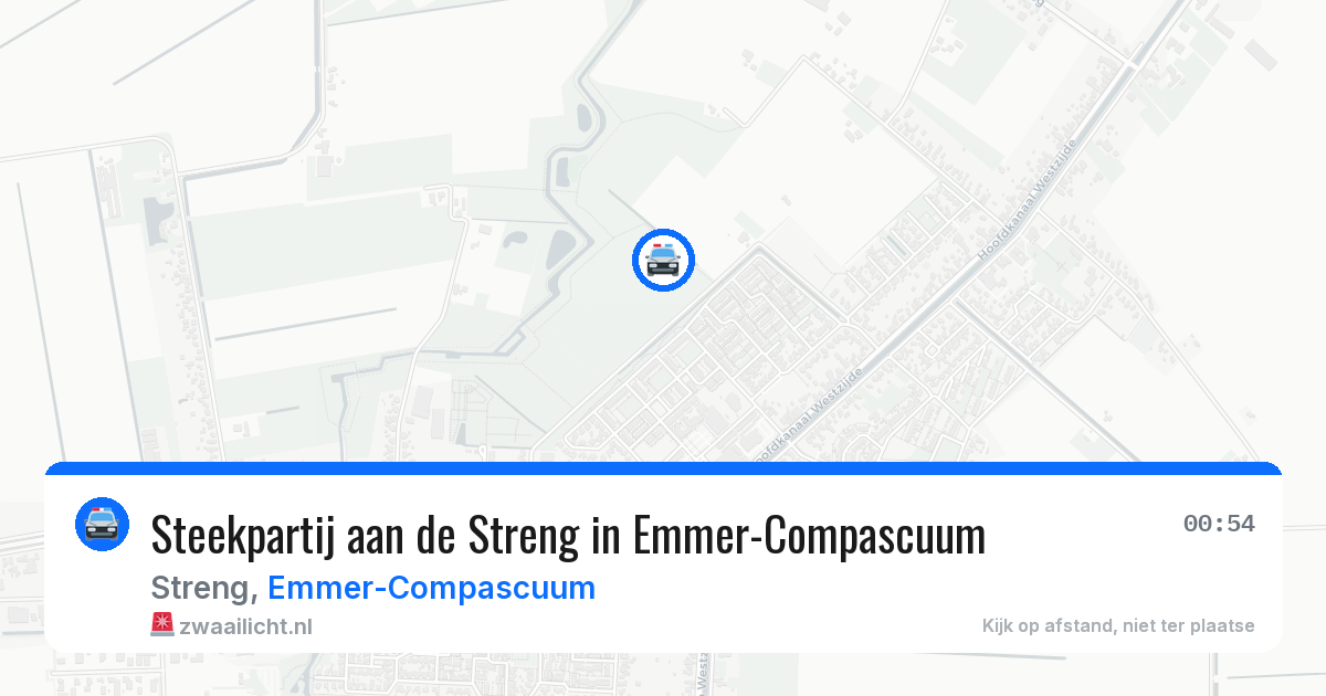 Steekpartij aan de Streng in Emmer-Compascuum — 31 jul 2026