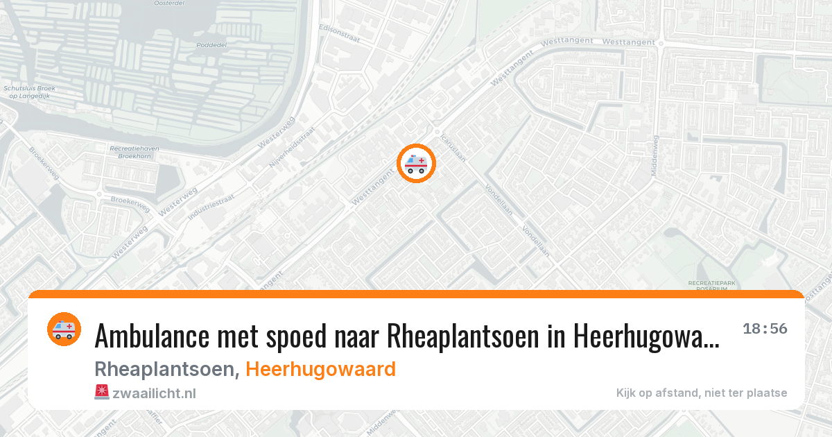Ambulance met spoed naar Rheaplantsoen in Heerhugowaard — 2 jul 2026